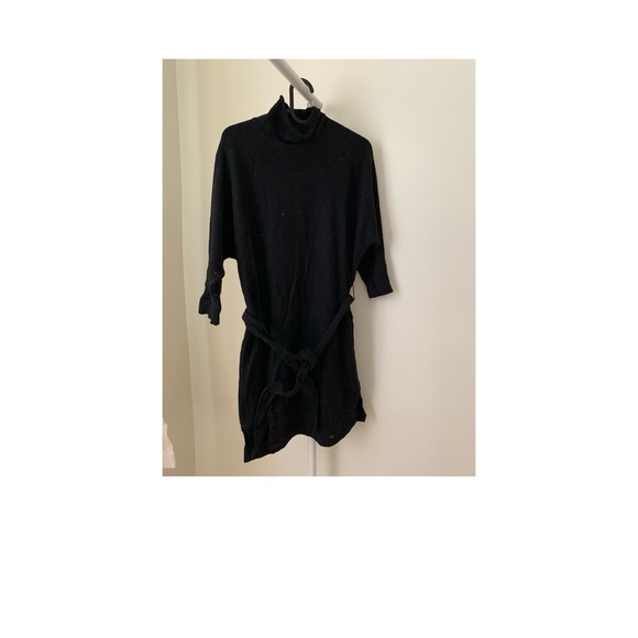 GAP Mock Neck Black Sweater Dress - Picture 1 of 4
